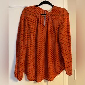 Michael Kors Orange Blouse NWOT size 6